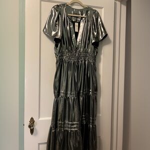 Metallic Somerset Dress by Anthropologie